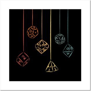 Hanging Dice Lover Retro Colors Posters and Art